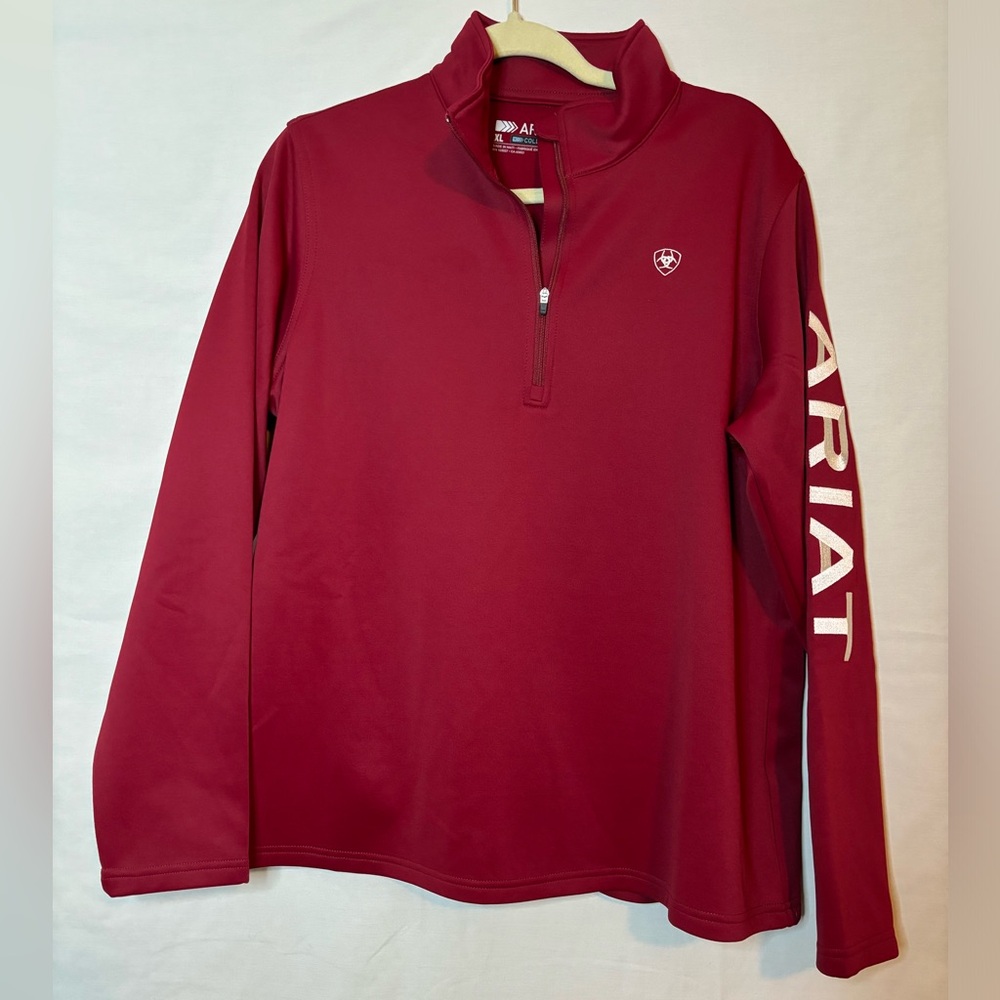 Ariat Cold Series women’s 1/4 zip red pullover